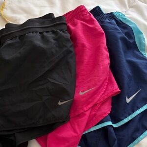Nike women’sShorts Trio - Black, Pink, Navy